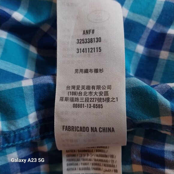 Hollister Mens Blue Plaid Button-Up Shirt XL Cotton Preppy Classic Office - Picture 5 of 8